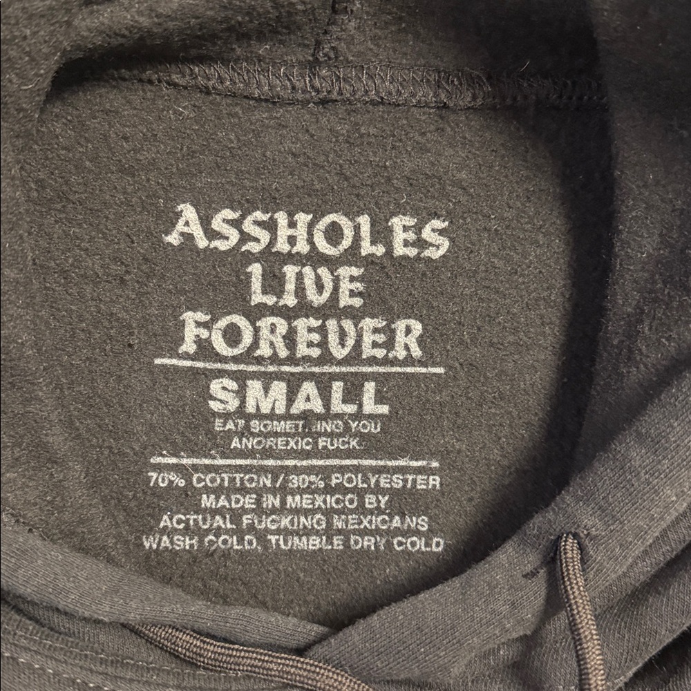 Black Graphic Hoodie with 'Drinking Myself to Death' Skull Cocktail Design - Picture 2 of 3
